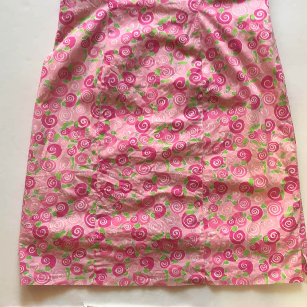Lilly Pulitzer Rare Vintage White Label Y2k Slip Dress Snail Print Barbie Pink 6 - Picture 5 of 16